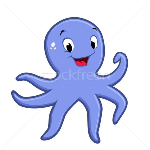 600x600 Cartoon Octopus Vector Illustration Muhamad Nuh