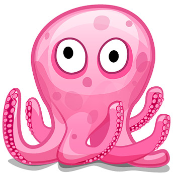 350x349 Cute Octopus Vector Material Download Free Model,icon