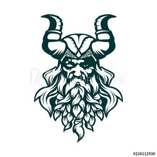 500x500 Norse God Odin Vector Template