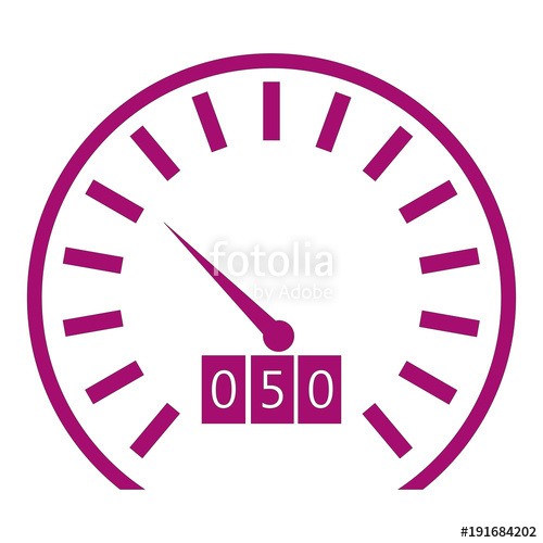 500x500 Odometer For Kilometers Speed Control Icon Stock Image
