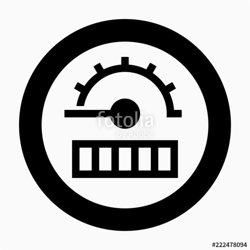 500x500 Glyph Beautiful Odometer Vector Icon Stock Image And Royalty Free
