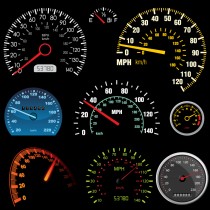 210x210 Motor Vehicles Speedometer And Odometer Vector Free Vector