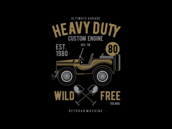 600x450 Heavy Duty Off Road Vector T Shirt Design