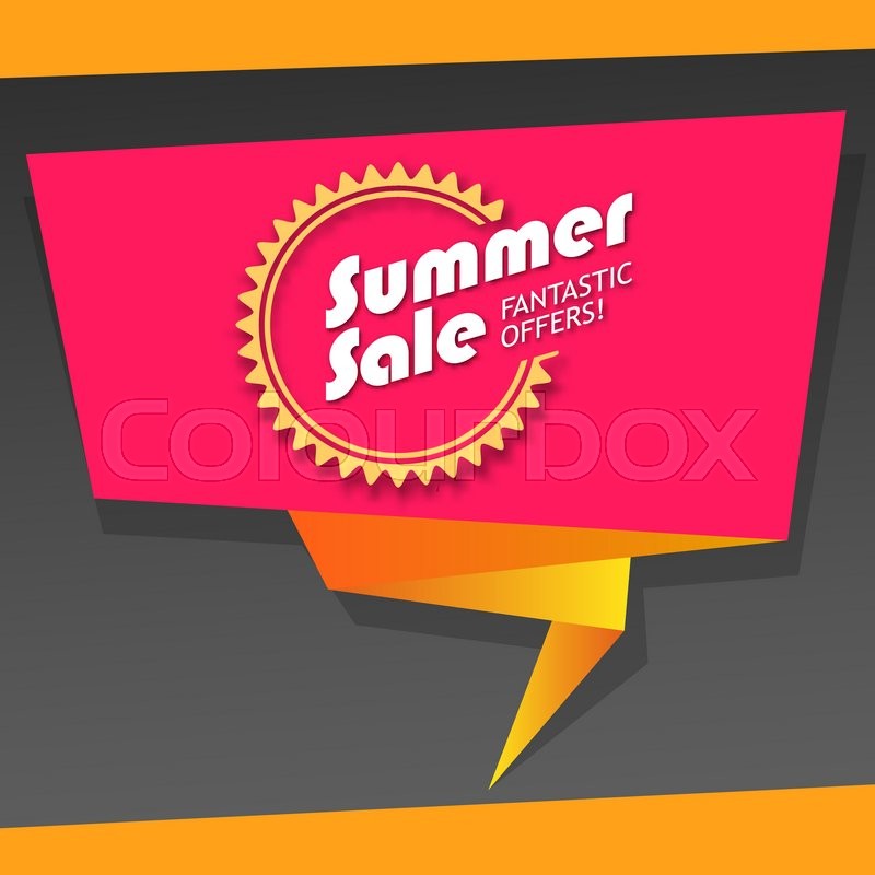 800x800 Summer Sale And Special Offer Origami Stock Vector Colourbox