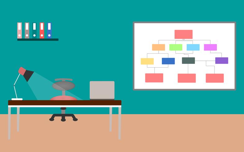 787x490 Office Desk With Laptop And Lamp Interior Design Over Color