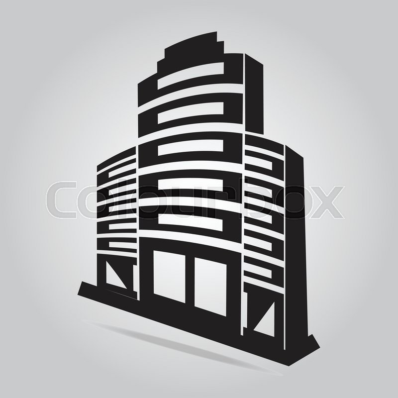 800x800 Office Building Icon Vector Stock Vector Colourbox