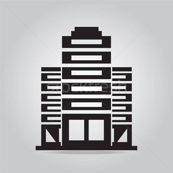 600x600 Office Building Icon Vector Illustration Kheat