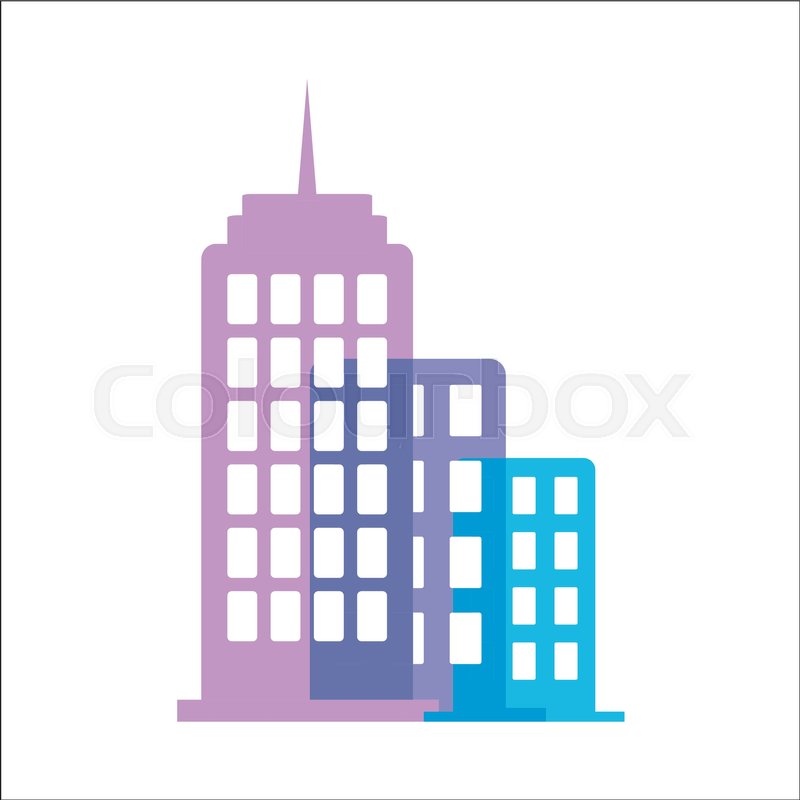 800x800 Office Building Icon Vector Stock Vector Colourbox