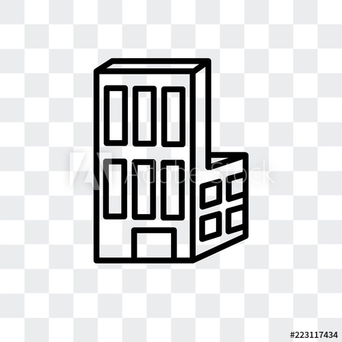 500x500 Office Buildings Icon Isolated On Transparent Background Modern