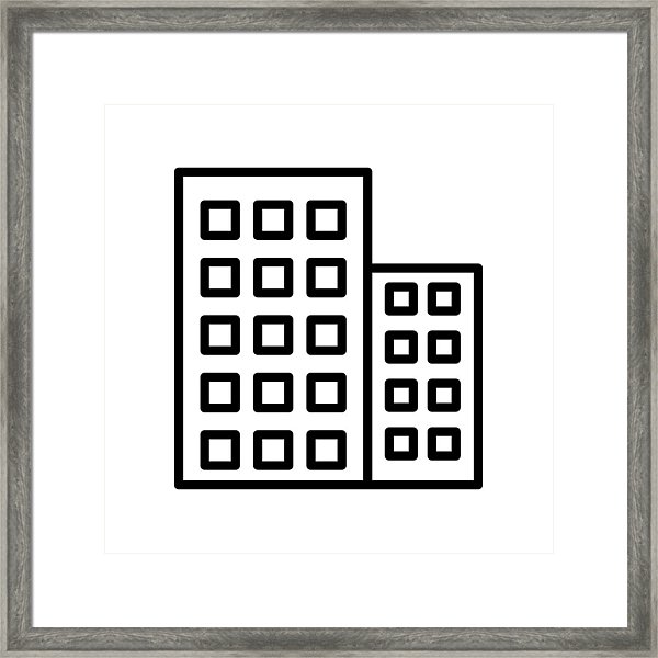 600x600 Office Building Icon Vector Sign And Symbol Isolated On White