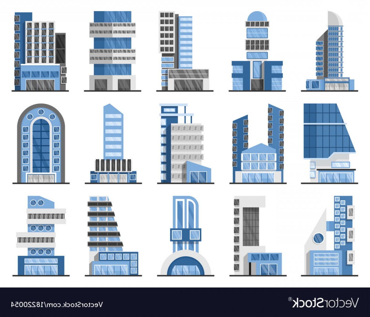 1200x1030 Set Of Office Buildings Vector Soidergi