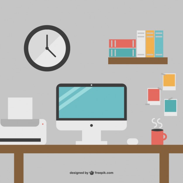 Office Desk Vector at Vectorified.com | Collection of Office Desk ...