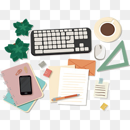260x260 A Messy Desk, Vector Png, Keyboard, Succ
