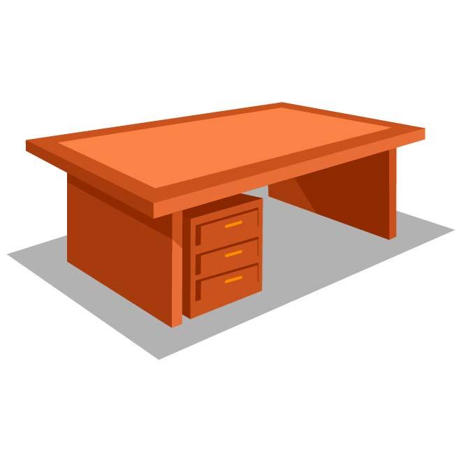 660x660 Office Desk Vector Graphics