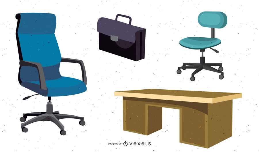 900x529 Office Furniture Vectors