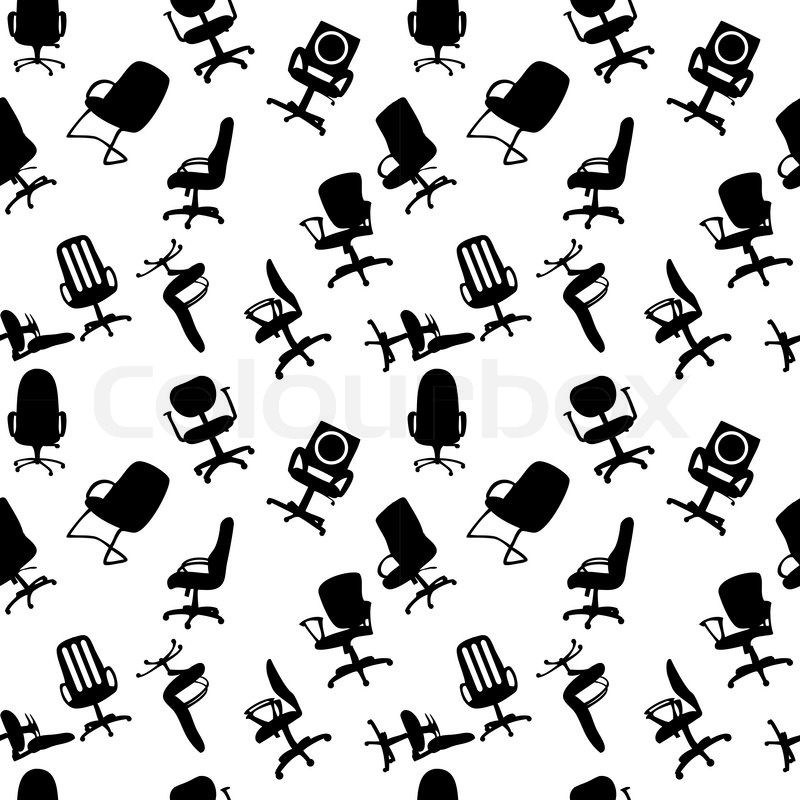 800x800 Seamless Pattern Of Office Chairs Stock Vector Colourbox