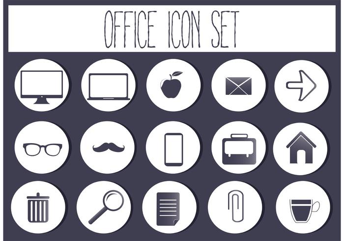 700x490 Free Vector Office Icon Set Stock Images