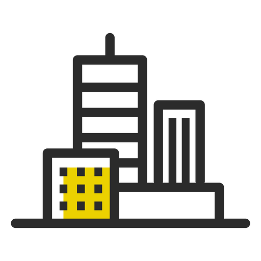 512x512 Office Buildings Colored Stroke Icon