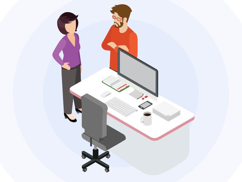 800x600 Office Vector Illustration For A Landing