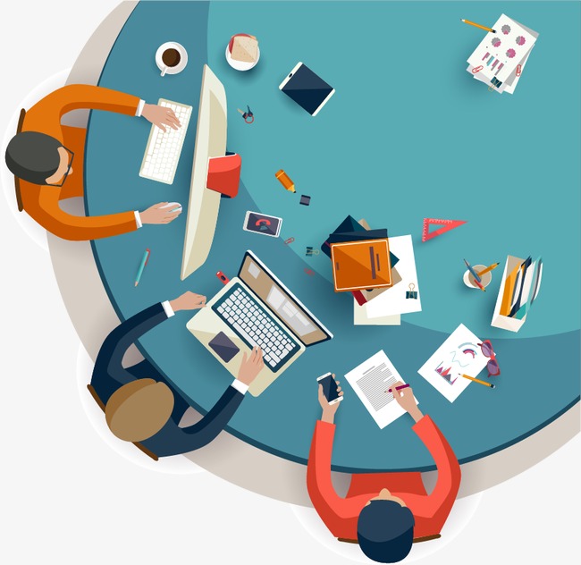 650x632 Vector Cartoon Figures Of Office, Vector