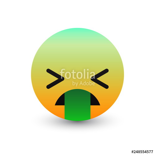 500x500 Vector Disgust Facebook Emoticon Icon Design For Social Network