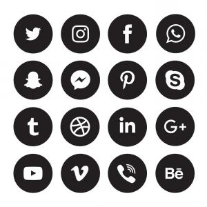 300x300 Social Media Icons Set Logo Vector Illustrator Facebook Instagram