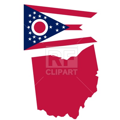 400x400 Map And Flag Of Ohio State Vector Image Of Signs, Symbols, Maps