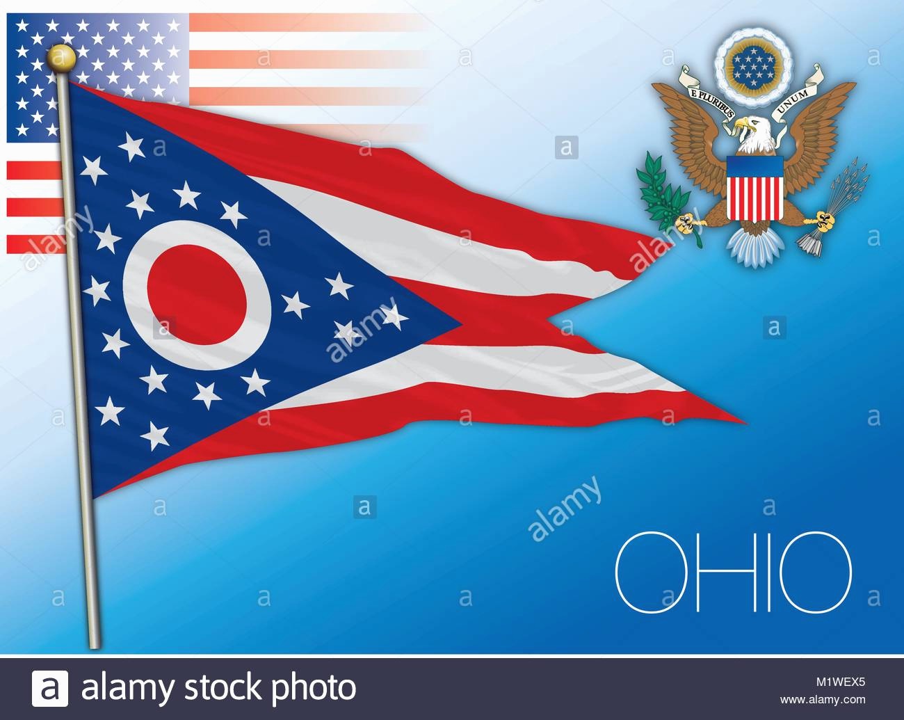1300x1035 Ohio Flag Vector Best Ohio River Stock Illustrations Cliparts