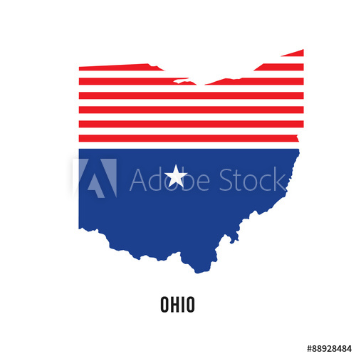 500x500 Ohio Flag Map Logo