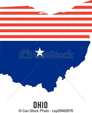 384x470 Ohio Flag Map Logo