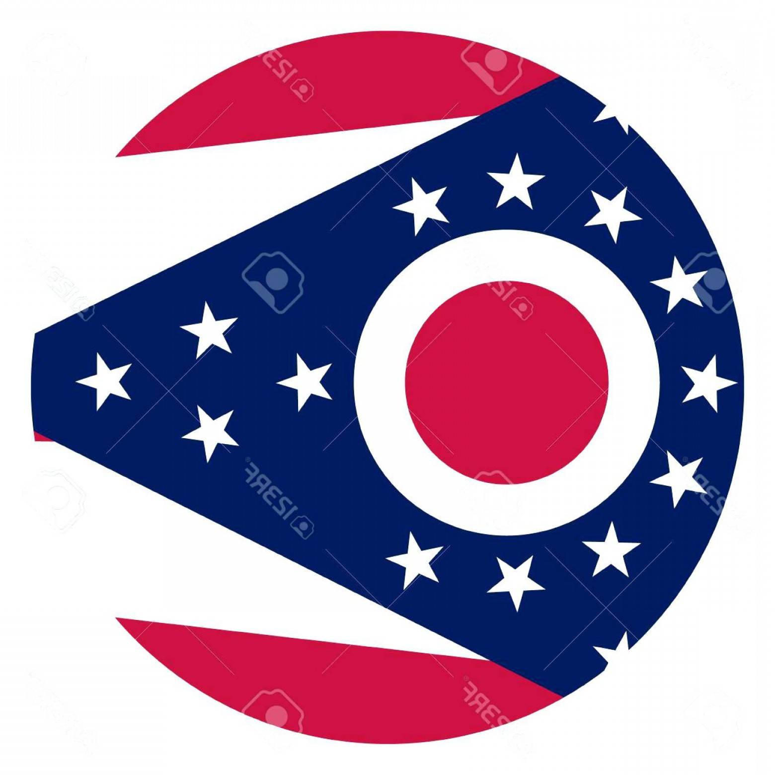 1560x1560 The Ohio State Flag A Wooden Staff Mini State Flag Ohio State Flag