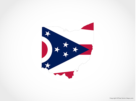 460x343 Vector Map Of Ohio