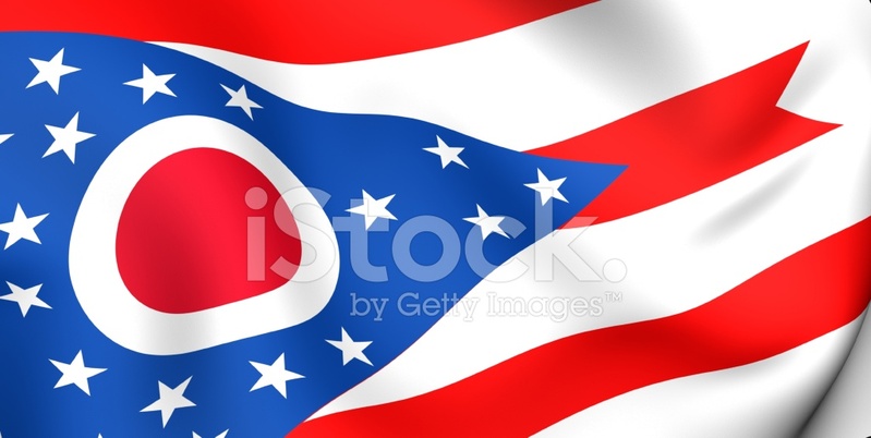 799x402 Flag Of Ohio Stock Vector