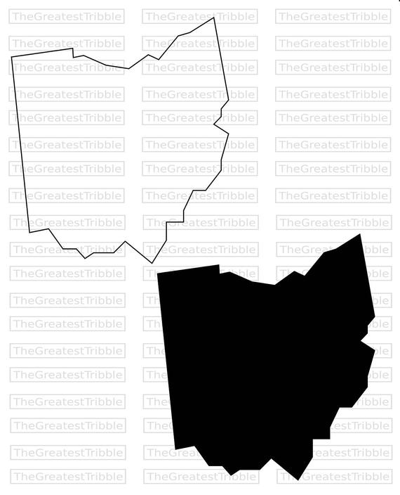 570x704 Ohio State Map Png Vector Graphic Clip Art Ohio State Etsy