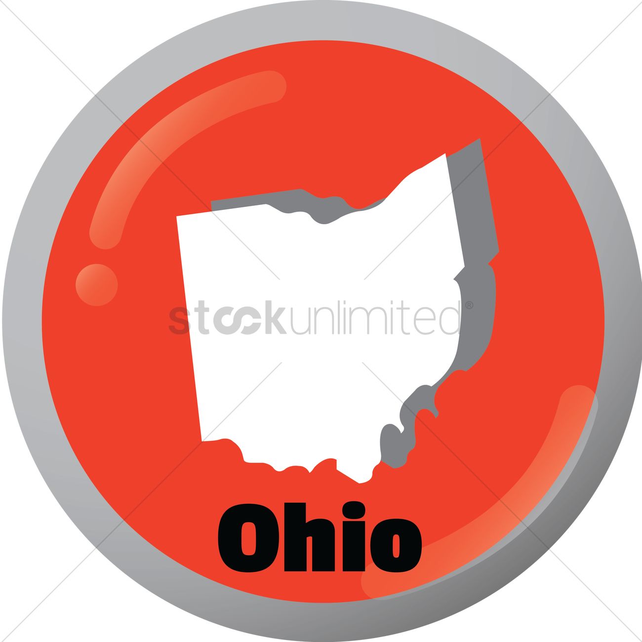 1300x1300 Ohio State Map Vector Image