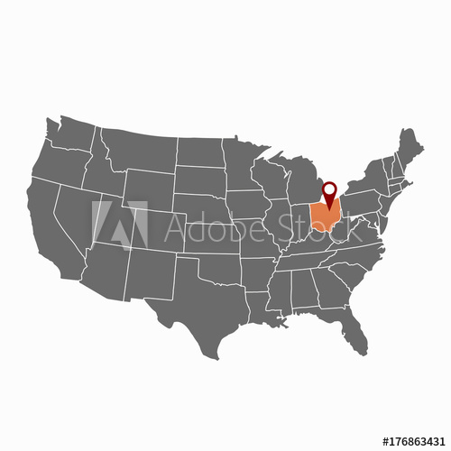 500x500 Usa Ohio Map Vector