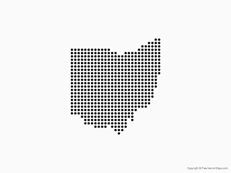 460x345 Vector Map Of Ohio