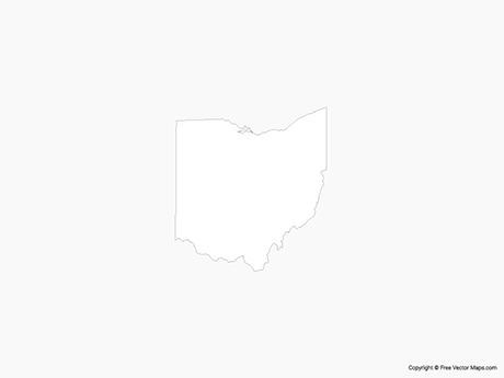 460x345 Vector Map Of Ohio