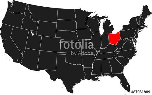 500x314 Map Of Ohio Stock Image And Royalty Free Vector On Fotolia