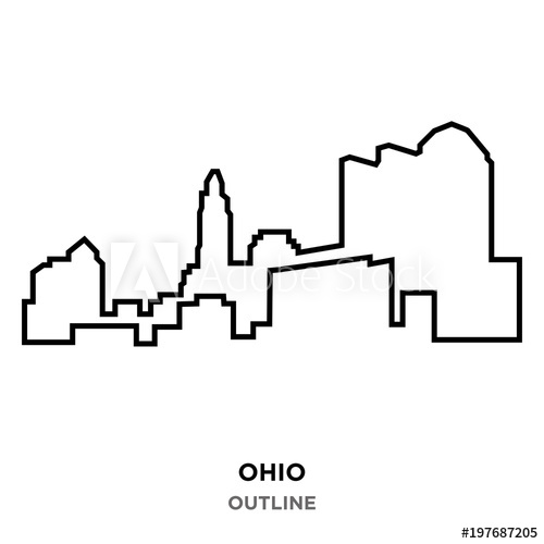 Ohio Outline Vector At Vectorified Com Collection Of Ohio Outline   Ohio Outline Vector 32 