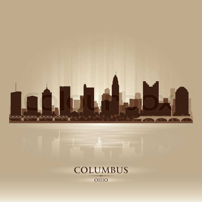 800x800 Columbus Ohio City Skyline Silhouette Stock Vector Colourbox