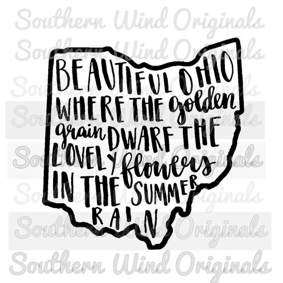 570x570 Ohio For Shirt Beautiful Ohio Silhouette Cameo Shirt Etsy