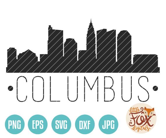 570x475 Vector Columbus Ohio Usa Skyline City East Coast Etsy