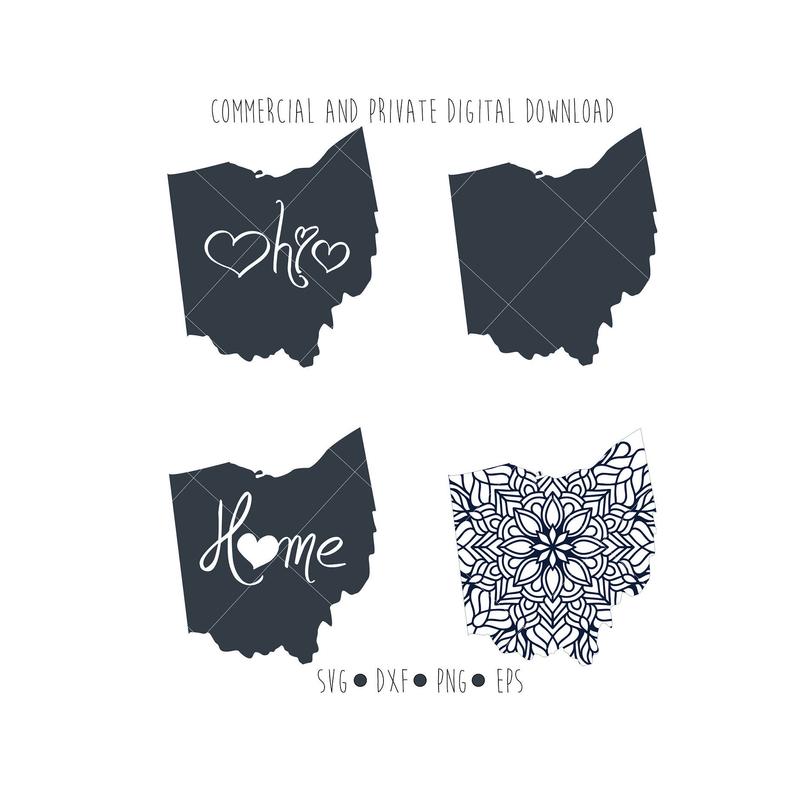 794x805 Ohio State Digital Mandala For Silhouette And Cricut Etsy