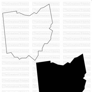 300x300 Photostock Vector D Ohio State Usa Aluminium Outline Map