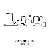 160x160 State Of Ohio Outline On White Background Stock Image And Royalty