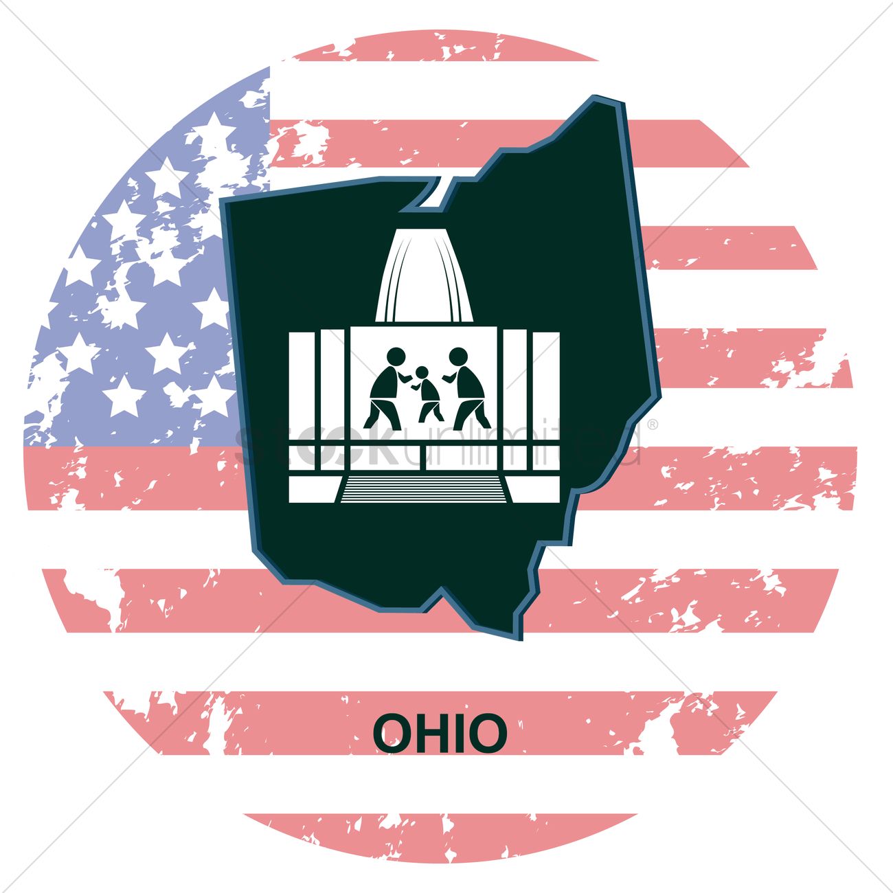 1300x1300 Ohio State Vector Image