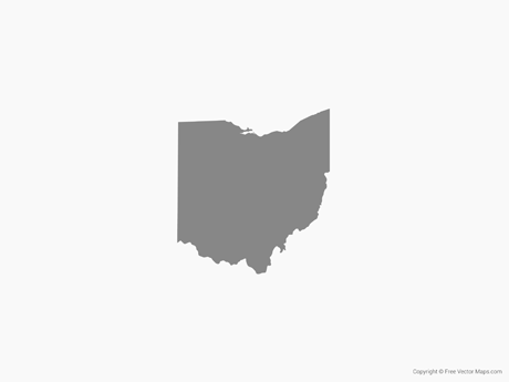 460x345 Vector Map Of Ohio