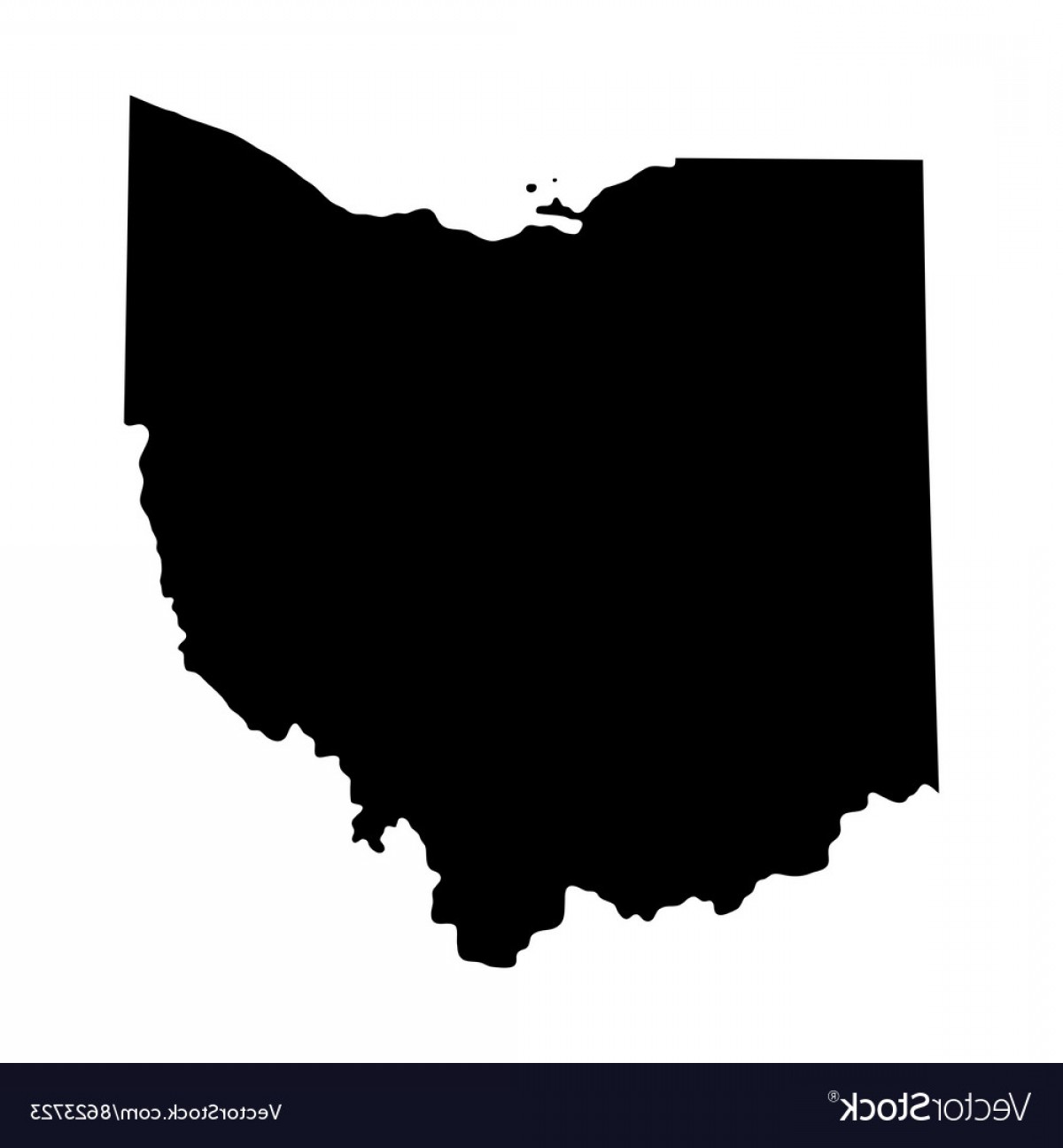 1200x1296 Map Of The Us State Of Ohio Vector Geekchicpro