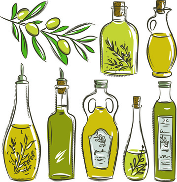 Olive Oil Bottle Vector Free Vector Download 359x368 Olive Oil Bottle Vector Free Vector Download